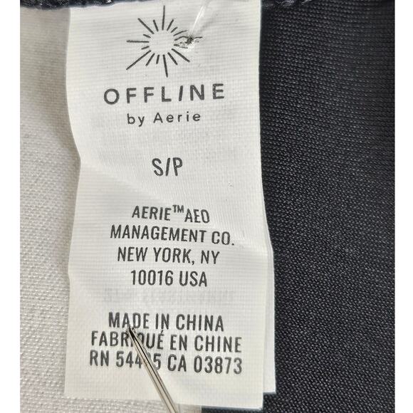 OFFLINE BY AERIE WOMEN'S BLACK HI-RISE 7/8 LEGGINGS STRETCH COMFORT - SIZE SMALL - Picture 7 of 11